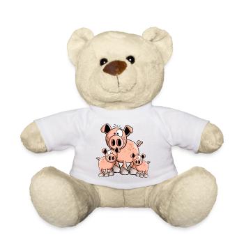 Famille de porcs - Porcinet - Porcins - Cartoon - - Nounours - blanc - Devant