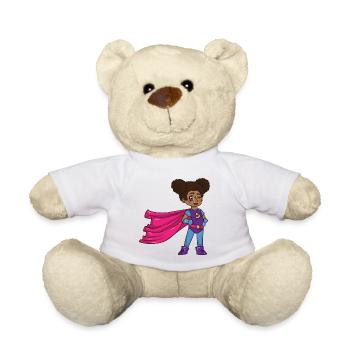 Superhéroïne Precious - Nounours - blanc - Devant