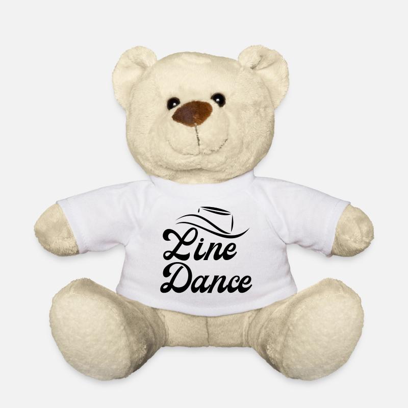 Geschenkidee für Linedancer: Motto "Line Dance" - Teddy - Weiß