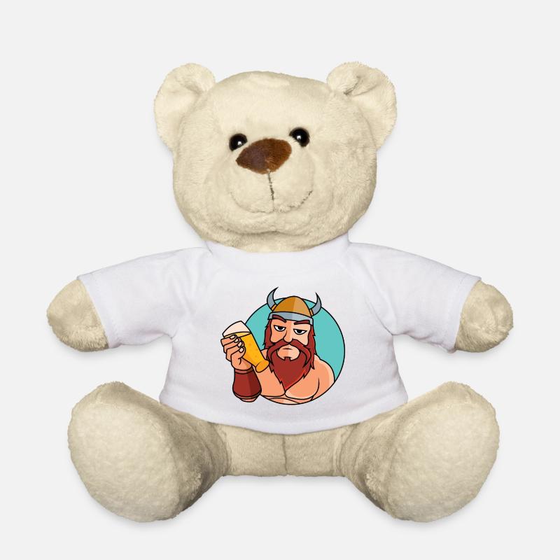 Vikings avec verre à bière - Nounours - blanc