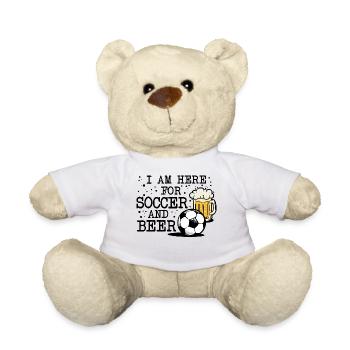 Fussball Bier Alkohol Fussballfan Lustig Sprüche - Teddy - Weiß - Vorne