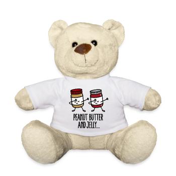 Dabbing dab peanut butter and jelly jar - Nounours - blanc - Devant