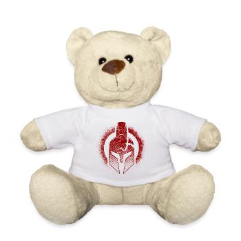 roter Helm Krieger Schlacht Gamer Film Krieg rot - Teddy - Weiß - Vorne