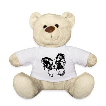 Papillon Kopf - Teddy - Weiß - Vorne
