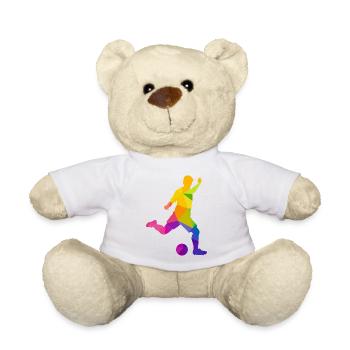 Fussball Fussballer Fussballspieler Fussballfan - Teddy - Weiß - Vorne