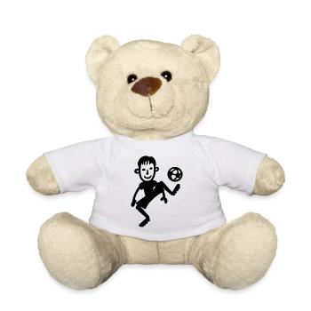 Joueur de football kicker football jeu drôle - Nounours - blanc - Devant