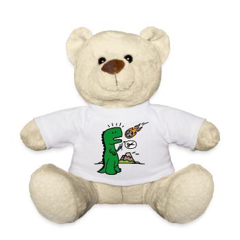 Rock paper scissors T-rex lustig Dinosaurier Komet - Teddy - Weiß - Vorne