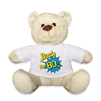 Fête des années 80 Retour aux années 80, culte des années 80 ... (25) - Nounours - blanc - Devant