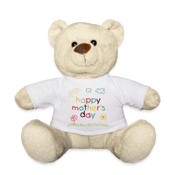 Glücklicher Muttertag 5 - Teddy - Weiß - Vorne