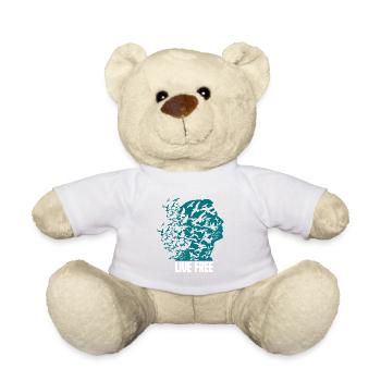 Sois libre comme un oiseau libre voler des pensées - Nounours - blanc - Devant