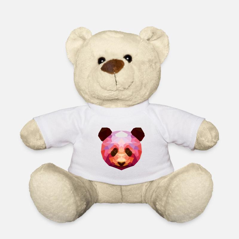 Roter Panda China Mosaik low poly - Teddy - Weiß