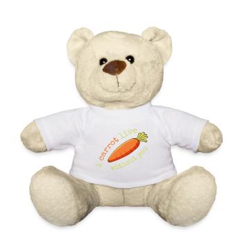 Carrot Carrot I can't joke love without you - Teddy Bear - white - Front