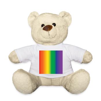 lgbt mouse pad gift idea - Teddy Bear - white - Front
