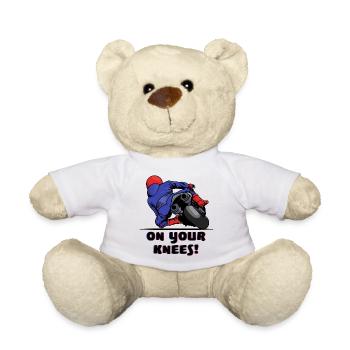 Motorbike racer motorcycles biker statement - Teddy Bear - white - Front