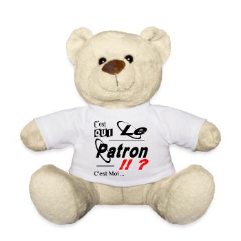 C'est qui le Patron C'est Moi - Nounours - blanc - Devant