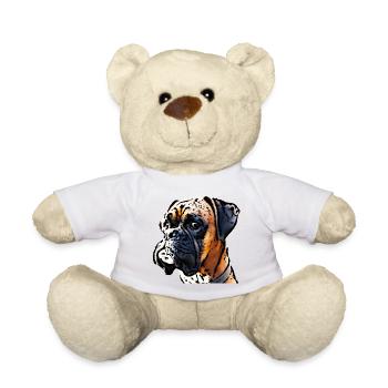 Boxer Dog Race T-Shirt pour chien Hoddie etc. - Nounours - blanc - Devant