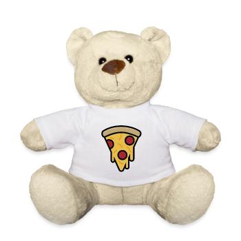 Slice of pizza - Teddy Bear - white - Front