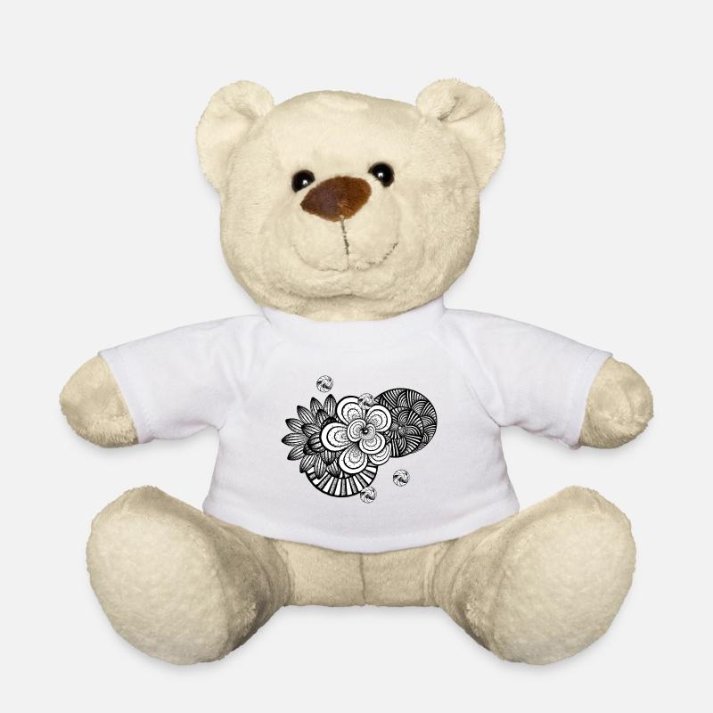 white and black - abstract - Design - Teddy - Weiß