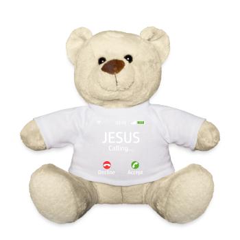 La foi chemise pour vous fidèle "l'appel de Jésus - Nounours - blanc - Devant