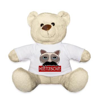Mietzsche Nietzsche Philosophy cat Persian - Teddy Bear - white - Front