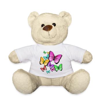 papillons de couleur sauvage - Nounours - blanc - Devant