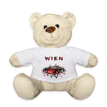 Wien Skyline Desgin - Teddy - Weiß - Vorne