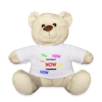 Dynamische Erinnerungstext-Illustration - Teddy - Weiß - Vorne