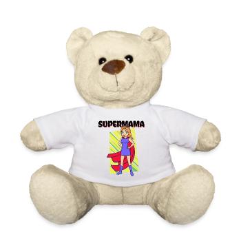 Supermama Best Mother Mother's Day Statement Mom - Teddy Bear - white - Front