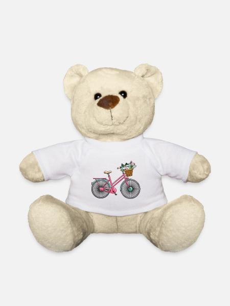 Damenfahrrad Blumen - Teddy - Weiß