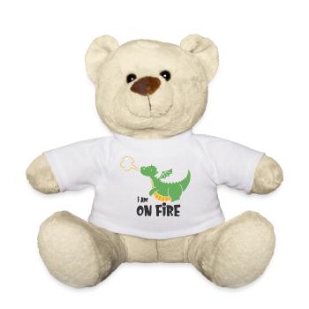 Humorvoller Feuerdrache für Kinder - Teddy - Weiß - Vorne