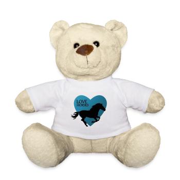 Horse Horse Riding Equestrian Pony Western - Teddy Bear - white - Front