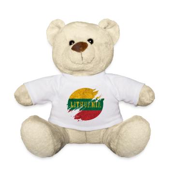 Lithuania County - Teddy Bear - white - Front