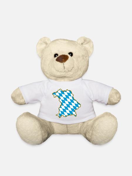 Du Land der Bayern - Unsere Heimat, unser Stolz - Teddy - Weiß