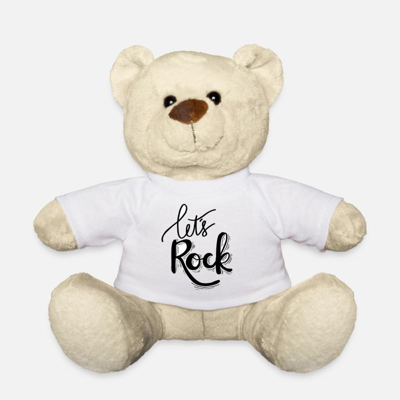 M. Let's Rock - Teddy Bear - white