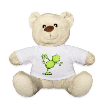 Yoga grenouille I motif animal pour les amis du yoga - Nounours - blanc - Devant