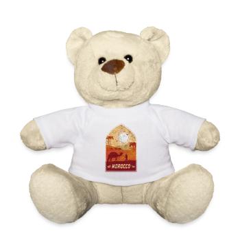 Morocco vintage camel design / gift idea - Teddy Bear - white - Front