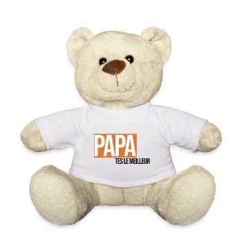 papa tu es le meilleur - Nounours - blanc - Devant