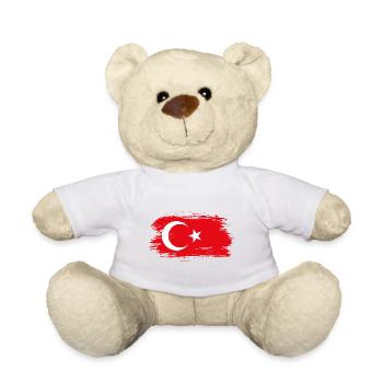 Turquie Drapeau - Nounours - blanc - Devant