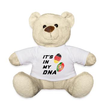 C'est dans mon ADN Allemagne et Portugal - Nounours - blanc - Devant