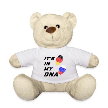 C'est dans mon ADN l'Allemagne et la Russie - Nounours - blanc - Devant