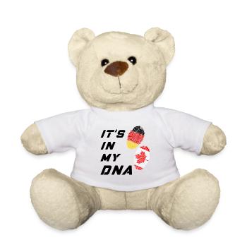 C'est dans mon ADN l'Allemagne et le Canada - Nounours - blanc - Devant