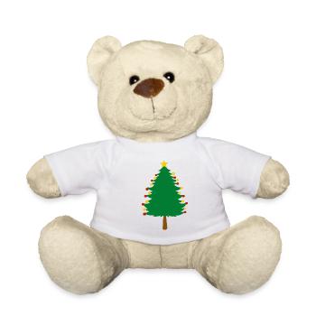 Christmas tree Christmas gift Christmas XMas - Teddy Bear - white - Front