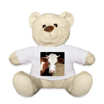 Cow Poster - Teddy Bear - white - Front
