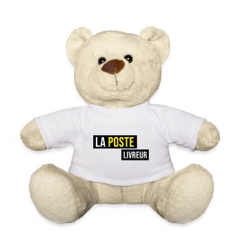 La poste livraison colis courrier facteur laposte - Nounours - blanc - Devant