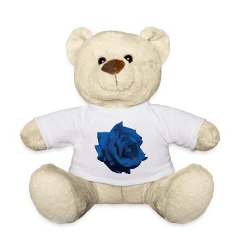 Blume - Rose blue - Teddy - Weiß - Vorne