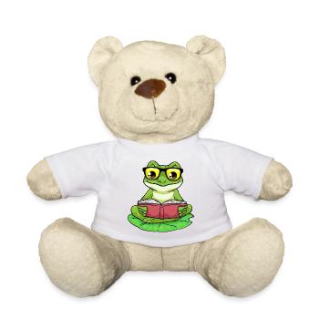 Frog Nerd Book Glasses - Teddy Bear - white - Front