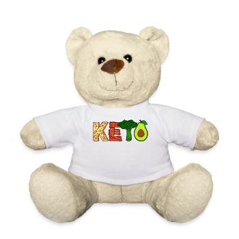 Healthy Eating Diet Ketogen Vegetarian Vegan - Teddy Bear - white - Front