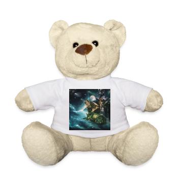 Wolf, der im Mondschein mpresst - Teddy - Weiß - Vorne