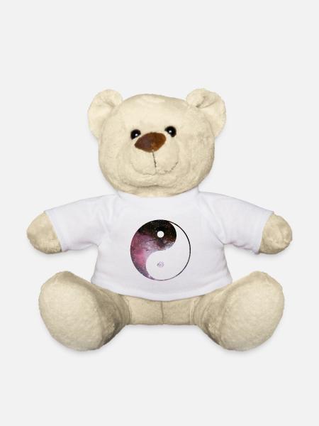 yin and yang galaxy - Teddy Bear - white
