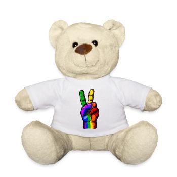 Schwul Lesbisch Menschenrechte Gleichberechtigung - Teddy - Weiß - Vorne